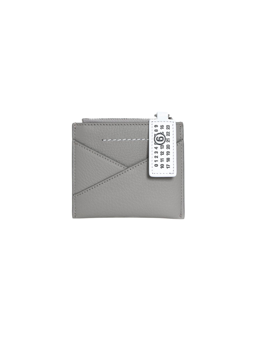 MM6 Maison Margiela Gray Triangle 6 Card Holder Agate Gray
