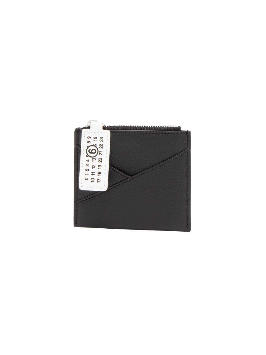 MM6 Maison Margiela Gray Triangle 6 Card Holder Black