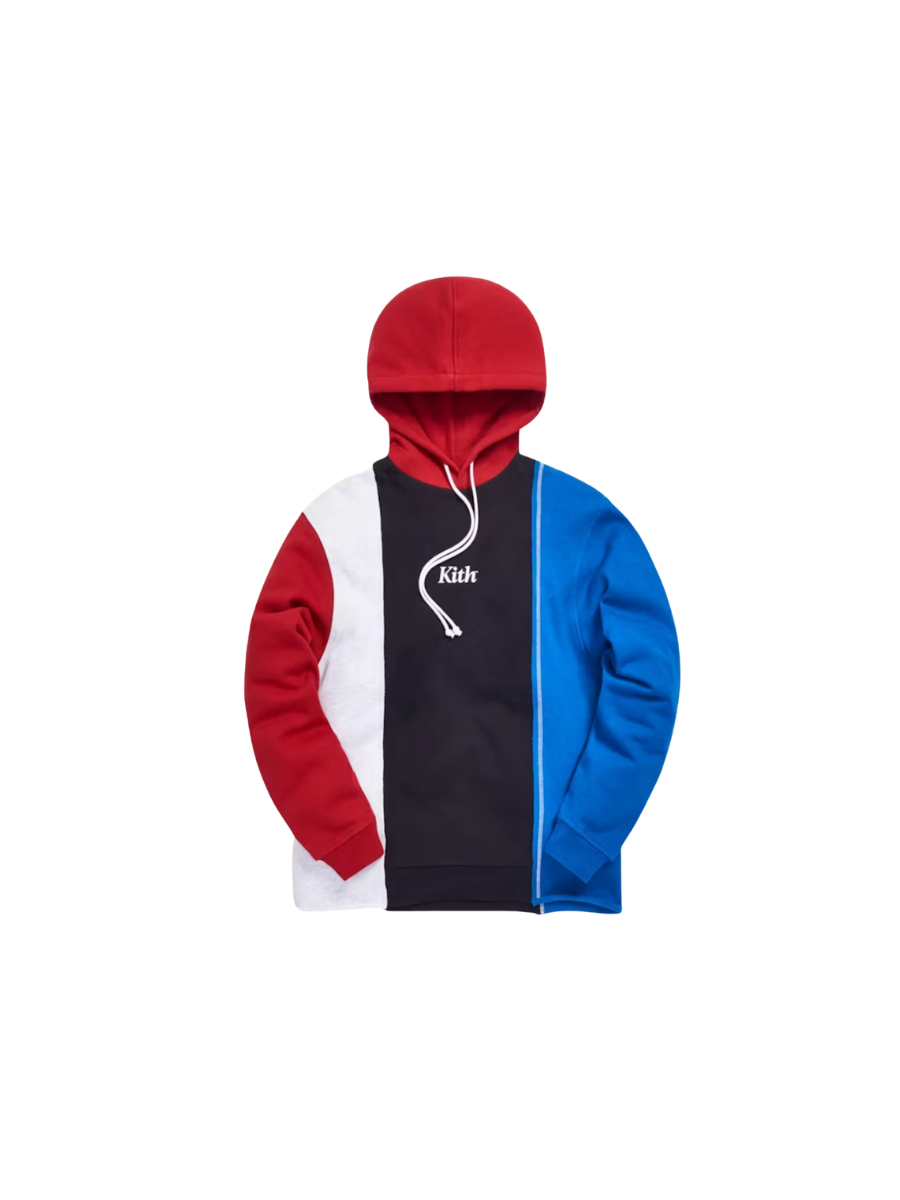 Kith Reverse Paneled Hoodie Navy Multi