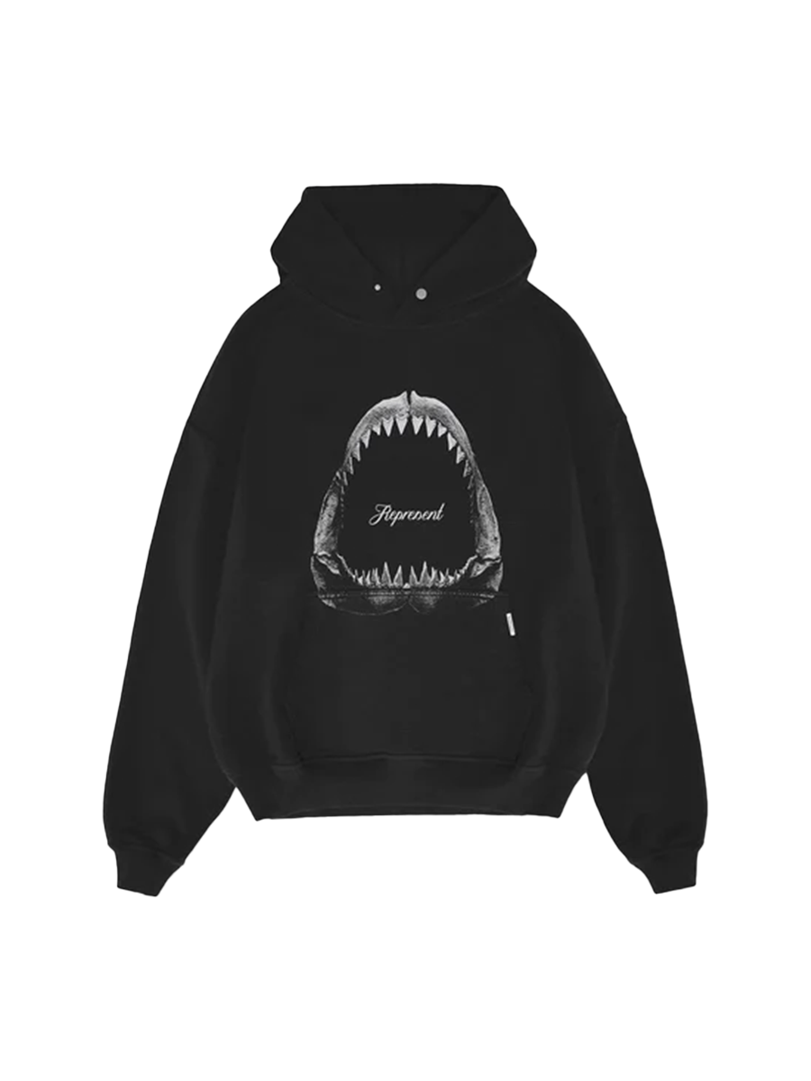REPRESENT Shark Hoodie - Black