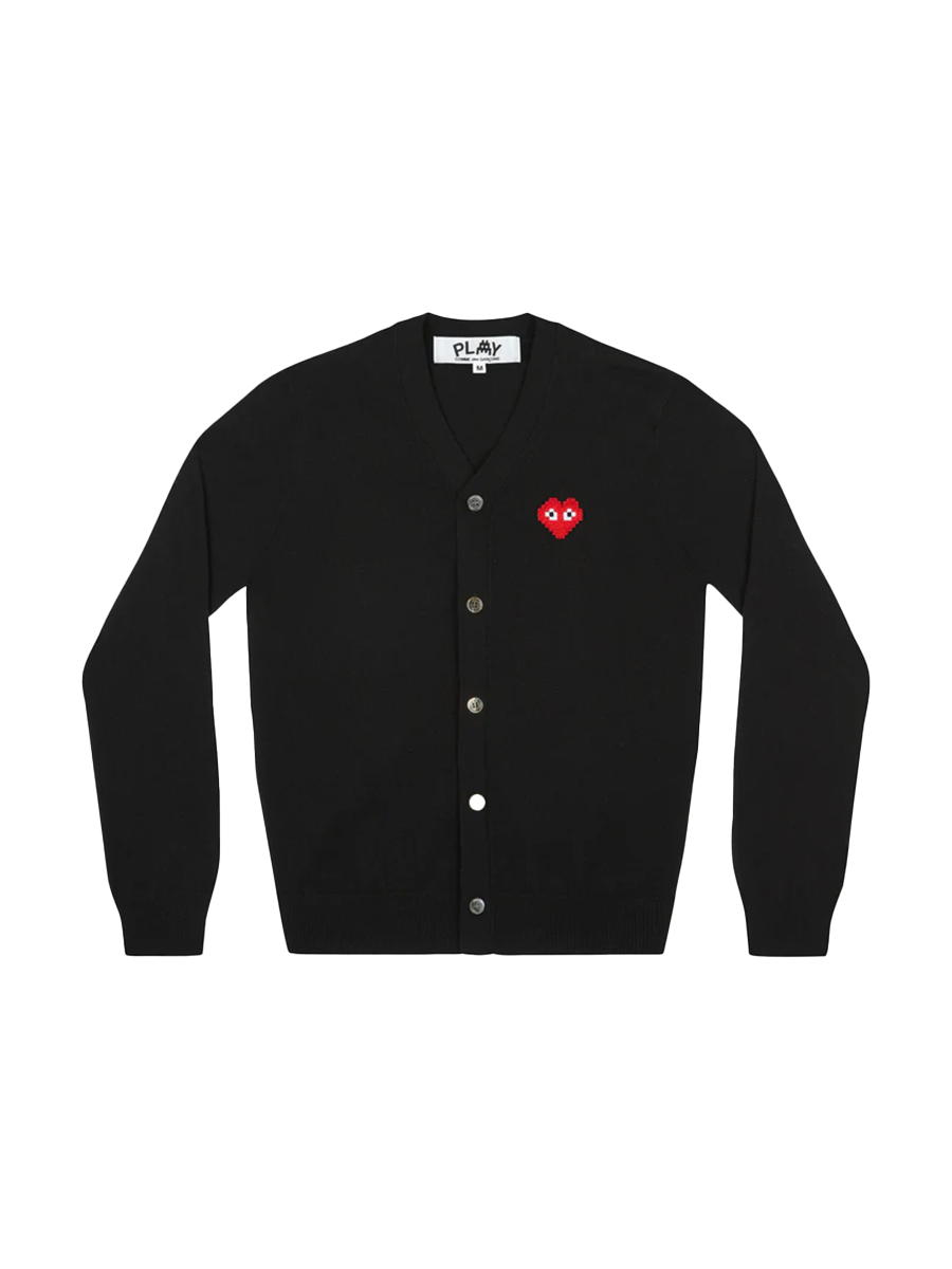 Comme des Garçons PLAY Invader Cardigan Black