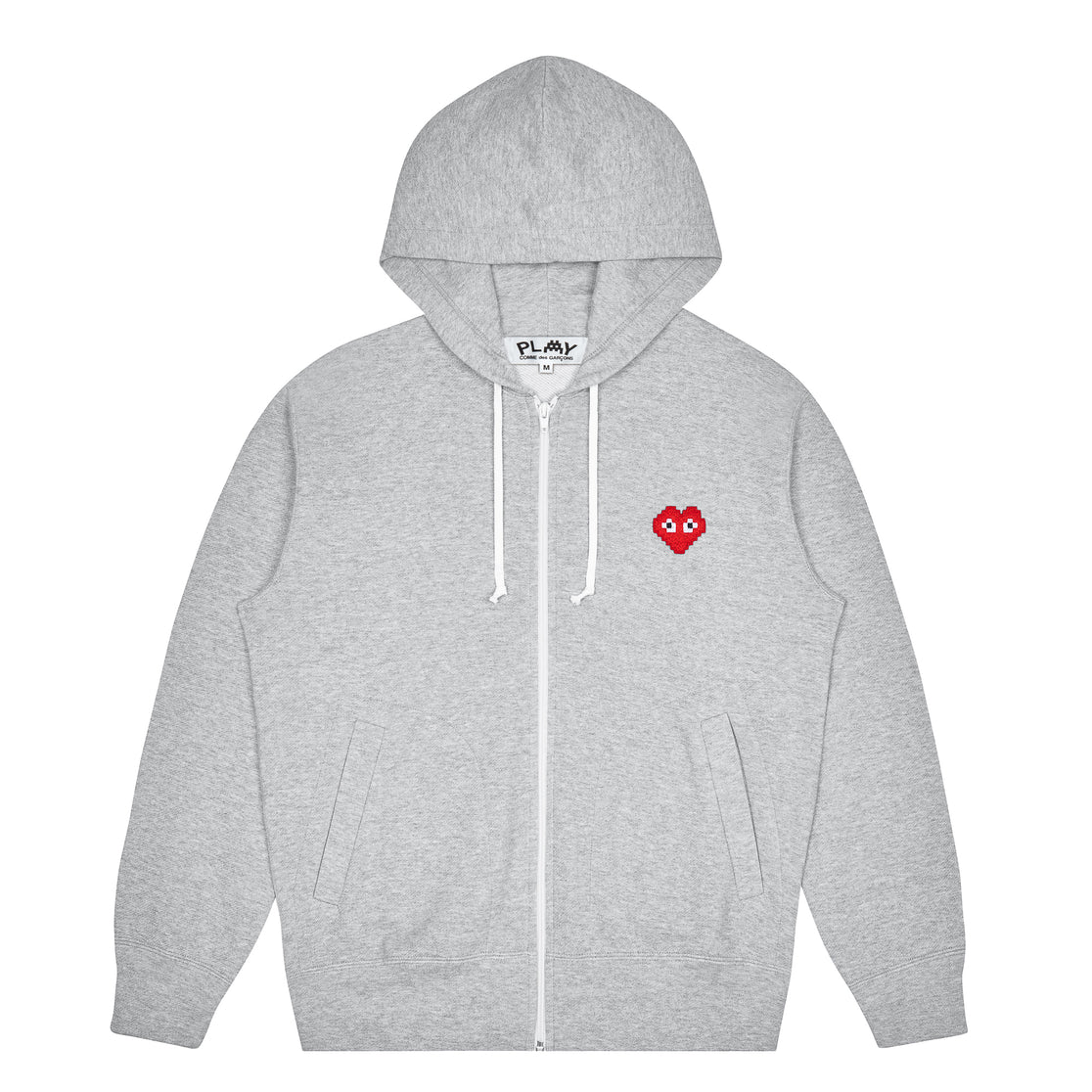 Comme des Garçons PLAY Mosaic Heart Zip Hoodie - Grey