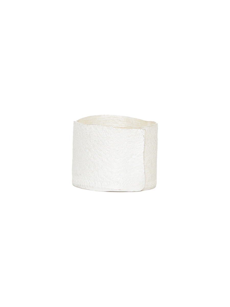 DetaJ X UMA WANG White Lacquered Bandage Ring 925 Silver