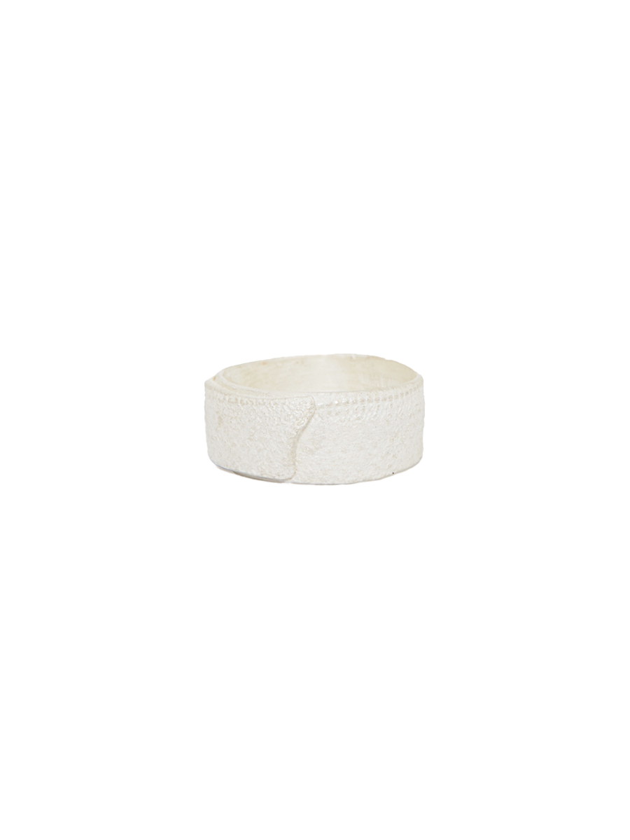 DetaJ X UMA WANG White Lacquered Bandage Short Ring 925 Silver