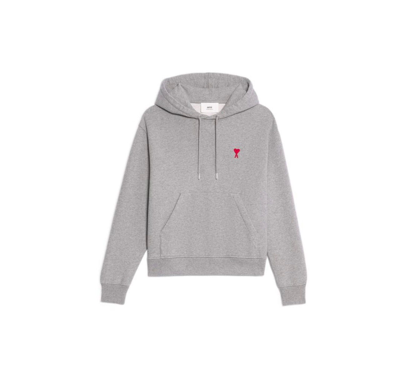 AMI Gray Ami De Cœur Hooded Sweatshirt