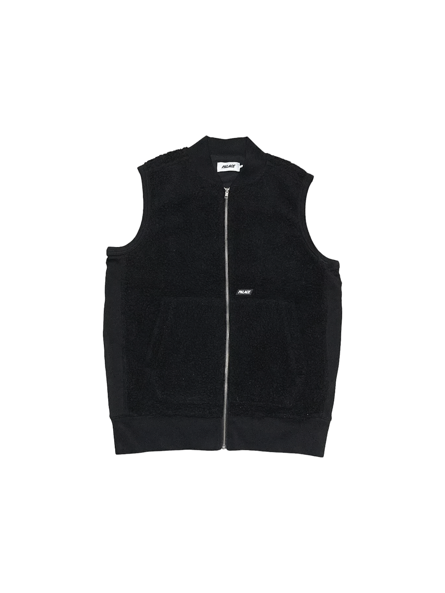 Palace Deep Pile Sherpa JB-Gilet Vest Black