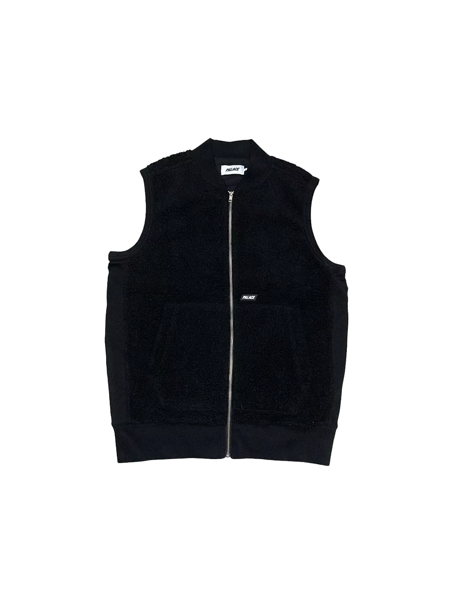 Palace Deep Pile Sherpa JB-Gilet Vest Black