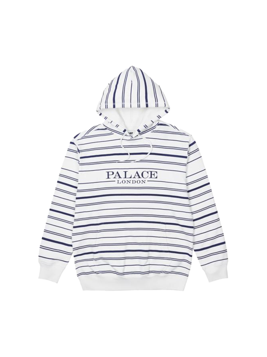 Palace Printed Stripe Hood White