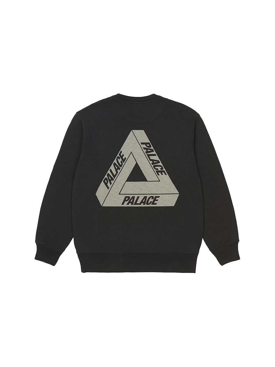 Palace Slub Crew Sweatshirt Black/White