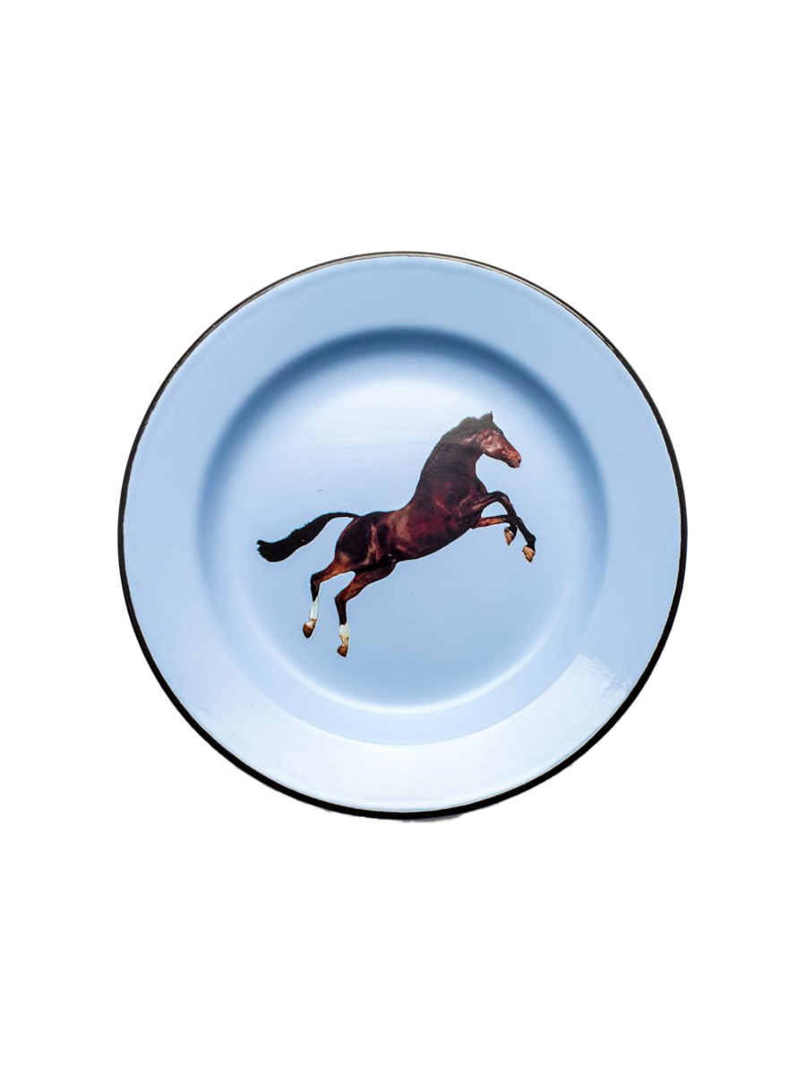 Seletti Enamel Dinner Plate Horse