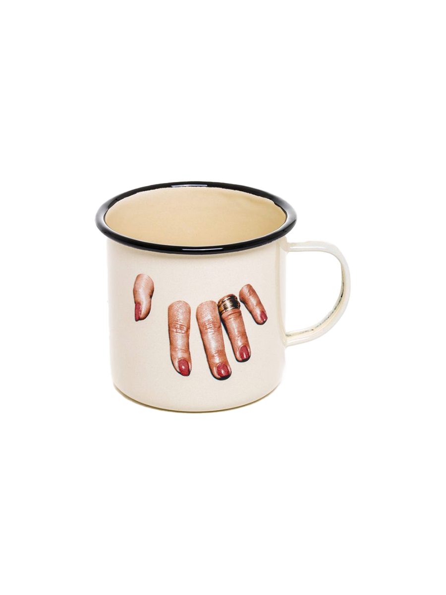 Seletti Enamel Mug Finger