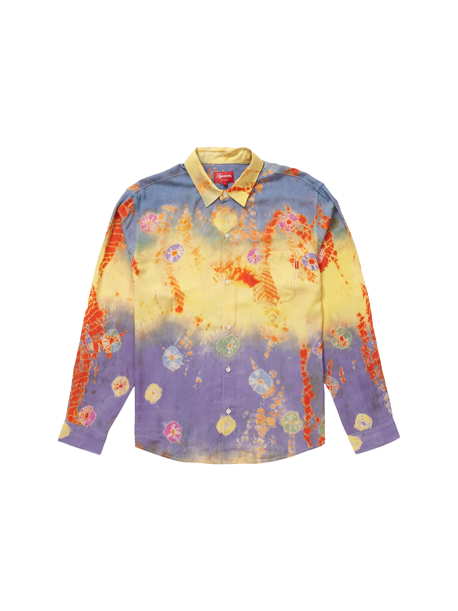 Supreme Batik Print Rayon Shirt Yellow