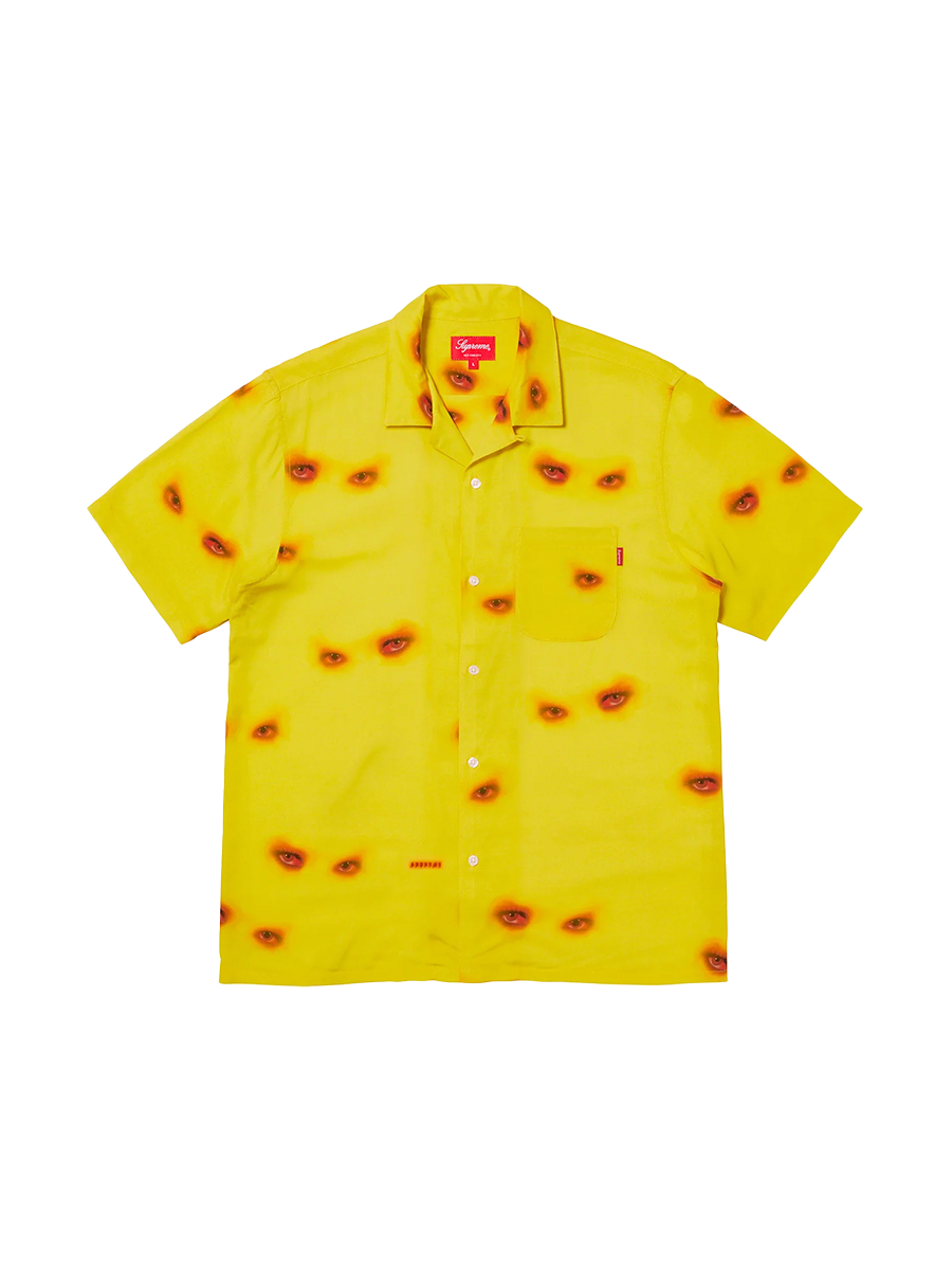 Supreme Eyes Rayon Shirt Yellow