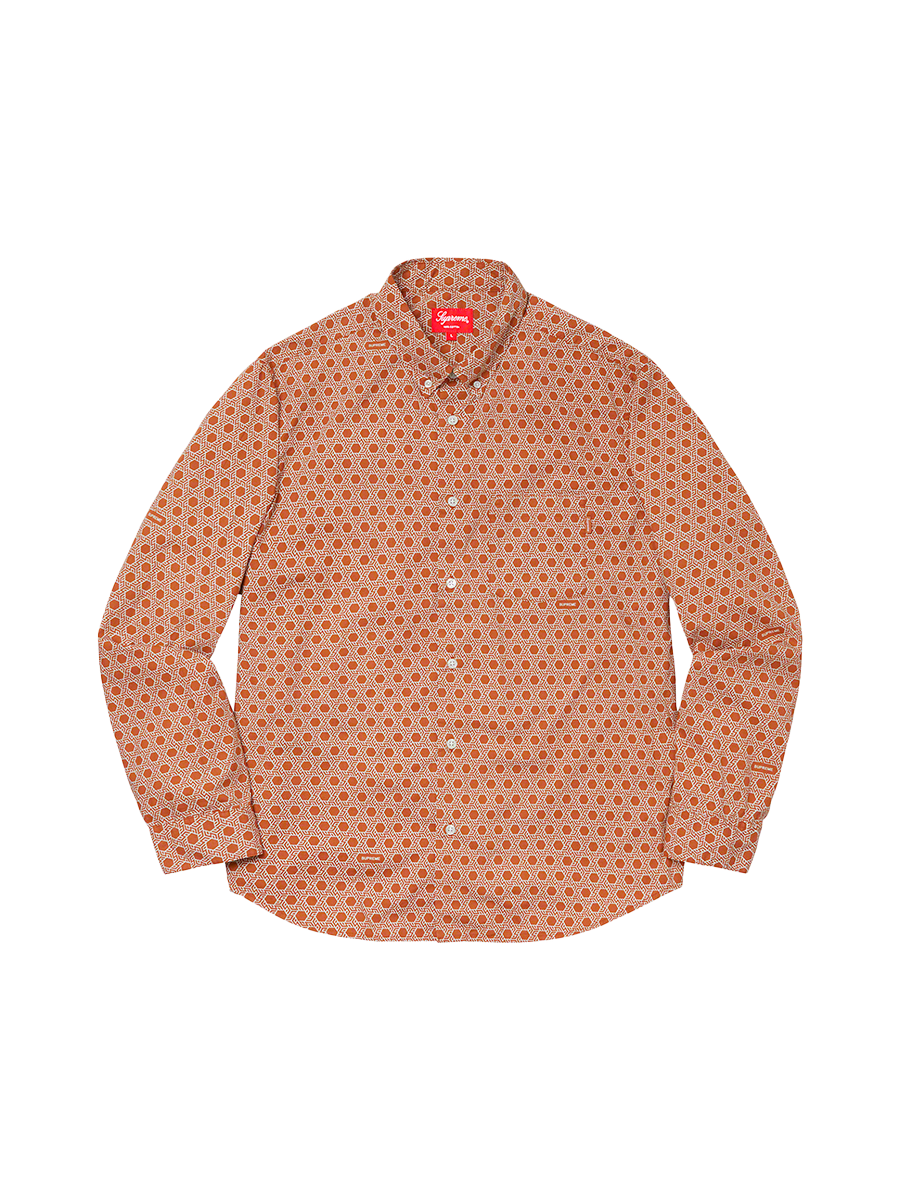 Supreme Monogram Shirt Dark Orange