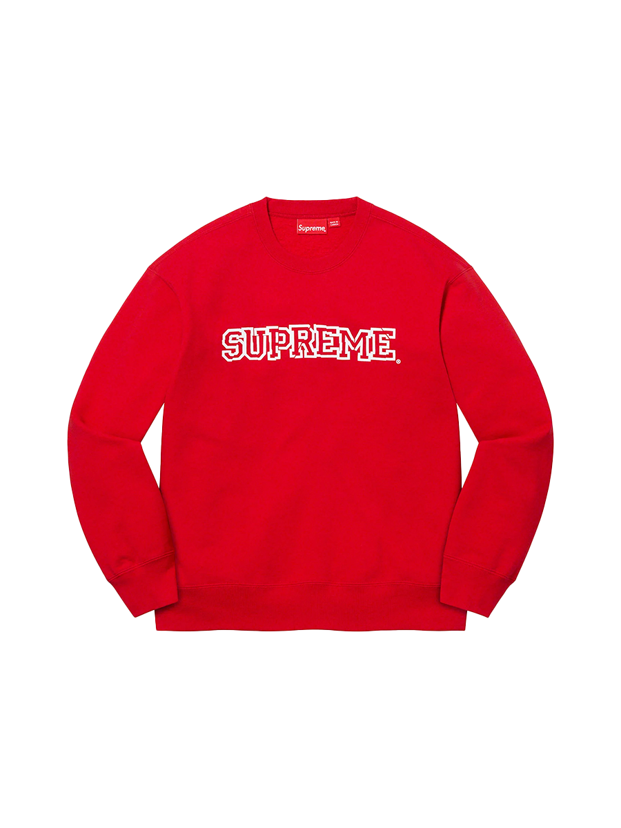 Supreme Shattered Logo Crewneck L/S Shirt Red