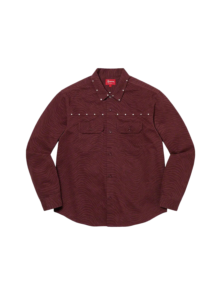 Supreme Studded Work Shirt Burgundy