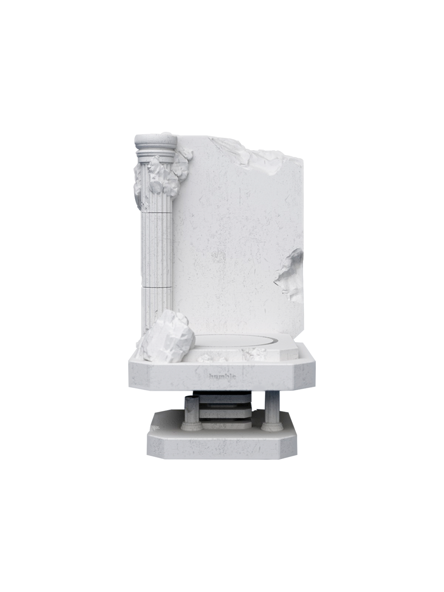 Humble Parthenon Menorah - White